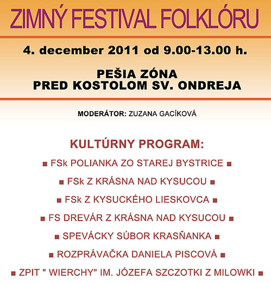 Zimn festival folklru v Krsne nad Kysucou sa bli